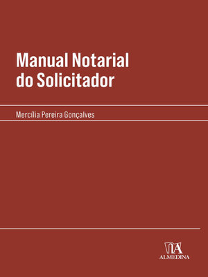 cover image of Manual Notarial do Solicitador